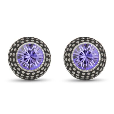Lea Ear Studs with Premium Crystal from Soul Collection in Tanzanite 66