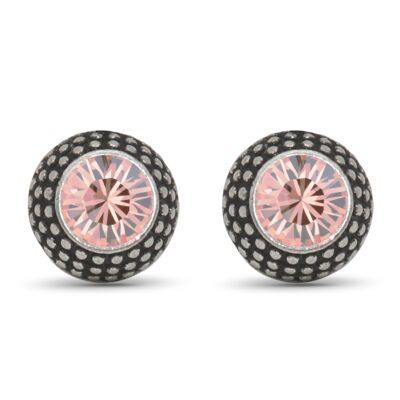 Orecchini a bottone Lea con cristallo premium della collezione Soul in rosa vintage 68