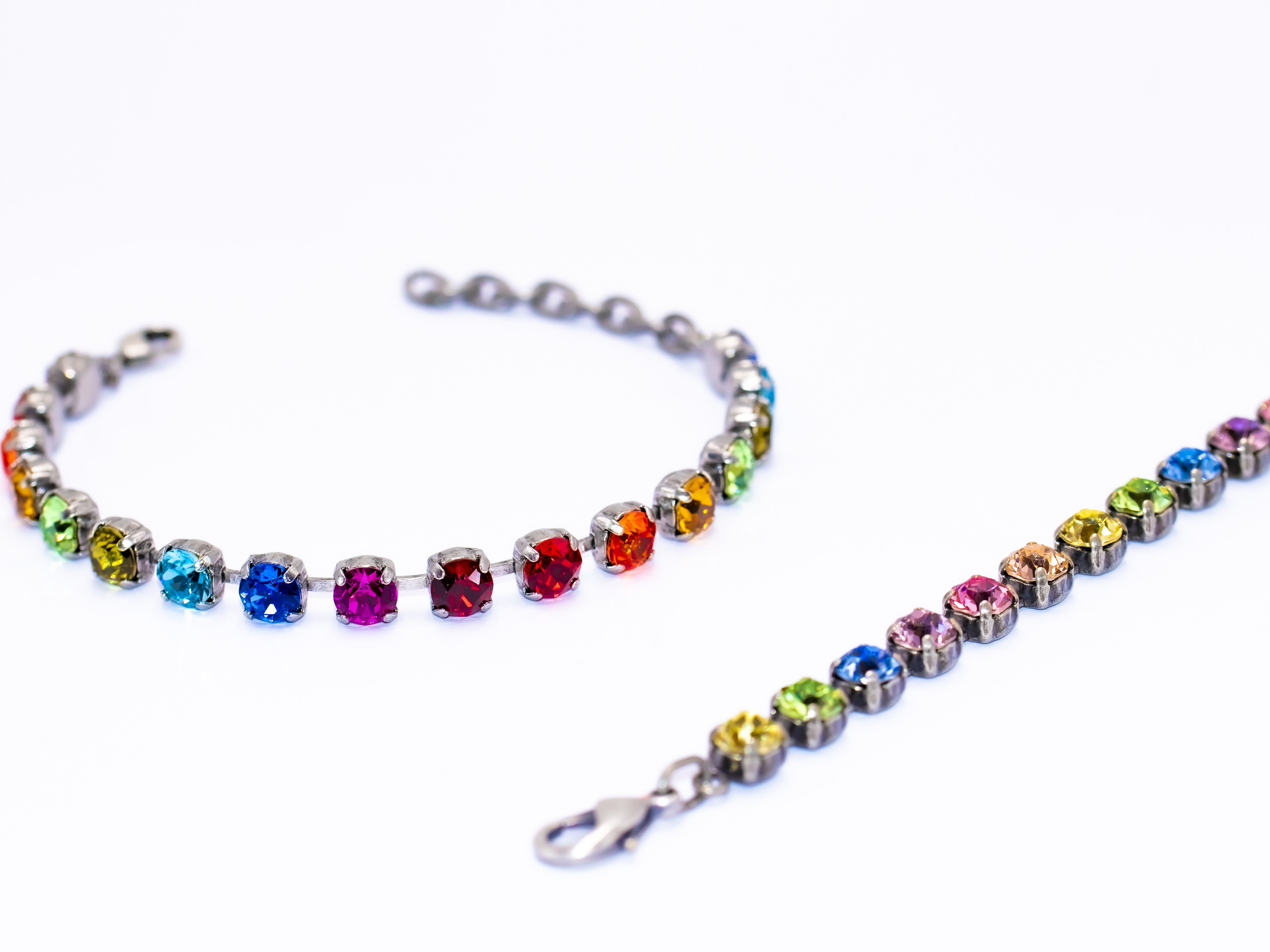 Pulsera Talina con Cristal Premium de la Colección Soul en Army Green Delite - Zafiro Indio - Azul Denim