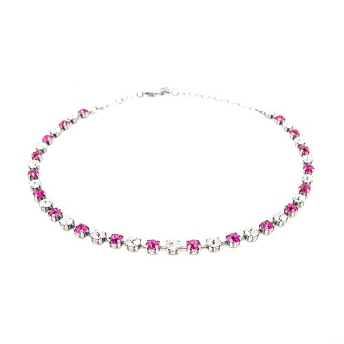 Collier Apolonia mit Premium Crystal von Soul Collection in Fuchsia - Crystal 136