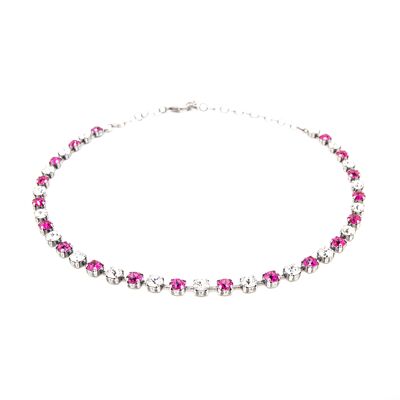 Necklace Apolonia with Premium Crystal from Soul Collection in fuchsia - Crystal 136
