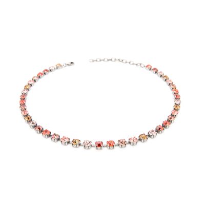 Collar Apolonia con Premium Crystal de Soul Collection en Red Magma - Padparadscha - Blush Rose 138