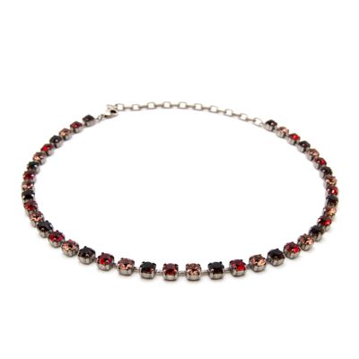 Necklace Apolonia with Premium Crystal from Soul Collection in Burgundy Scarlet - Blush Rose 144