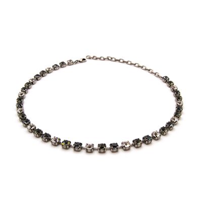 Necklace Apolonia with Premium Crystal from Soul Collection in Crystal Black Diamond - Silvernight 146