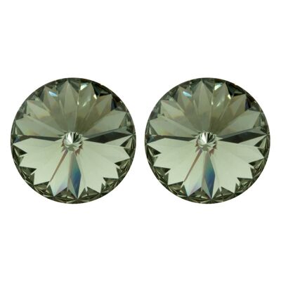 Leander Stud Earrings with Premium Crystal from Soul Collection in Black Diamond