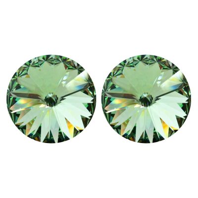 Leander Ear Studs with Premium Crystal from Soul Collection in Chrysolite