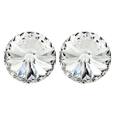 Leander Ear Studs with Premium Crystal from Soul Collection in Crystal