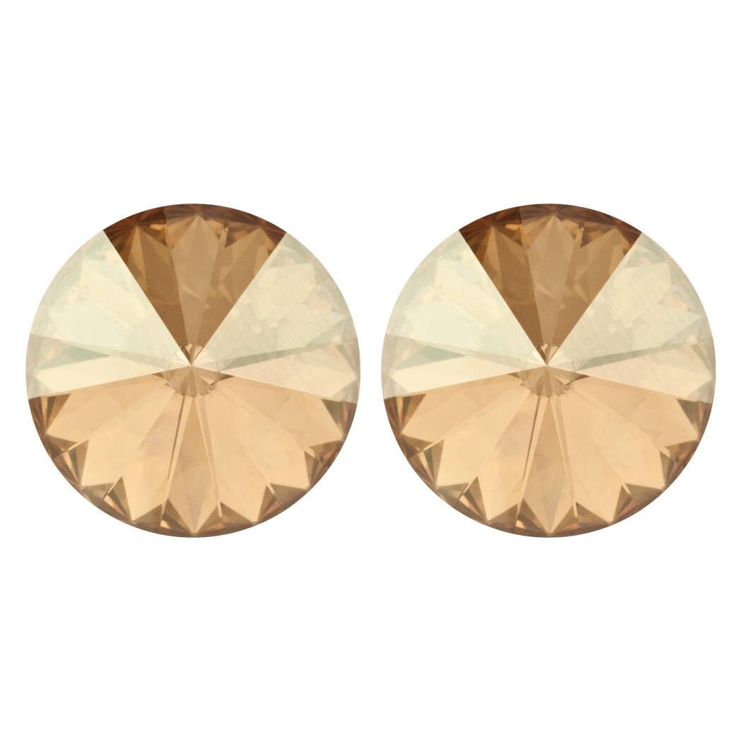 Leander Stud Earrings with Premium Crystal from Soul Collection in Crystal Golden Shadow