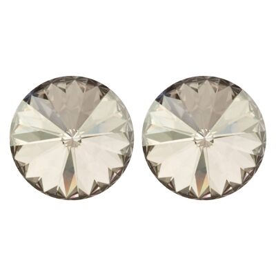 Leander Stud Earrings with Premium Crystal from Soul Collection in Crystal Silvershade