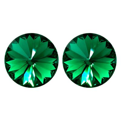 Leander Studs with Premium Crystal from Soul Collection in Emerald