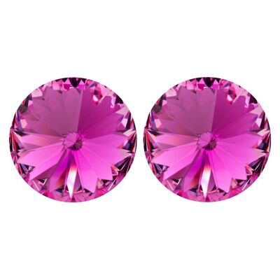 Leander earrings with premium crystal from Soul Collection in fuchsia