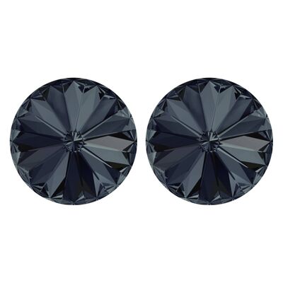 Leander Ear Studs with Premium Crystal from Soul Collection in Graphite