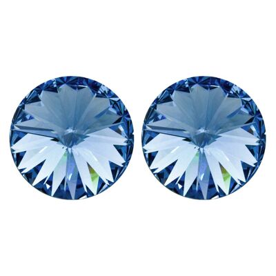 Leander Studs with Premium Crystal from Soul Collection in Light Sapphire