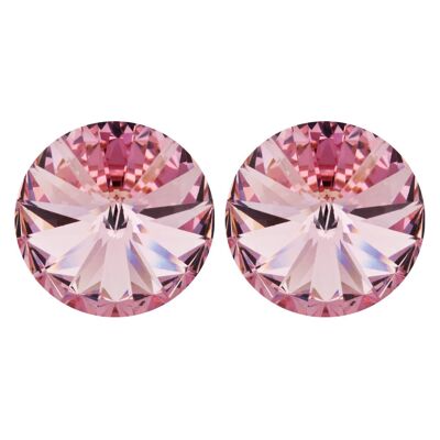 Leander Ear Studs with Premium Crystal from Soul Collection in LightRose