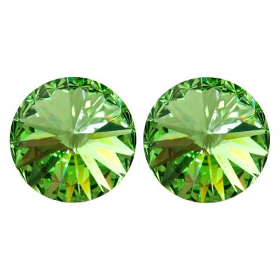 Leander Ear Studs with Premium Crystal from Soul Collection in Peridot