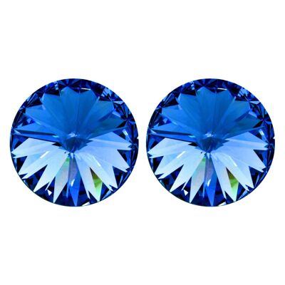 Leander Ear Studs with Premium Crystal from Soul Collection in Sapphire