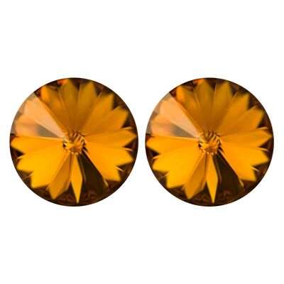 Leander Ear Studs with Premium Crystal from Soul Collection in Topaz