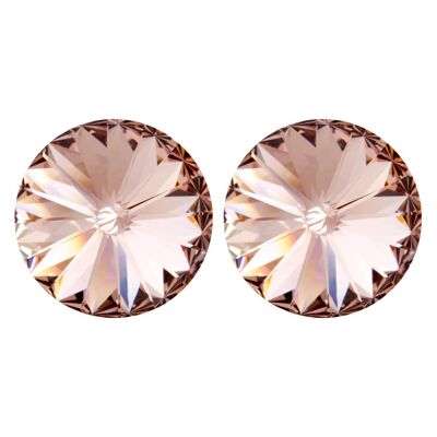 Leander Ear Studs with Premium Crystal from Soul Collection in Vintage Rose