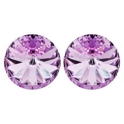 Leander earrings with premium crystal from Soul Collection in violet