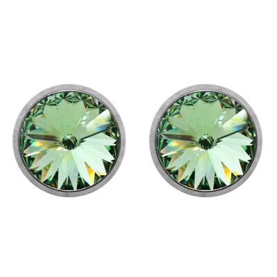 Titanium Stud Earrings Laura with Premium Crystal from Soul Collection in Chrysolite
