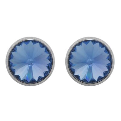Laura Titanium Stud Earrings with Premium Crystal from Soul Collection in Montana