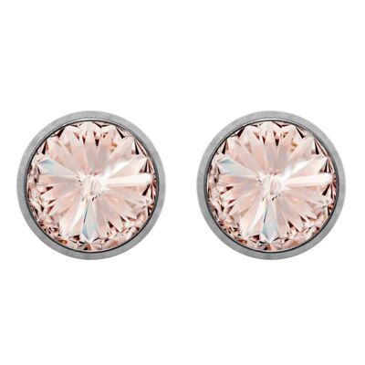 Titanium Stud Earrings Laura with Premium Crystal from Soul Collection in Silk