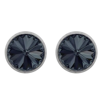 Titanium Stud Earrings Laura with Premium Crystal from Soul Collection in Graphite