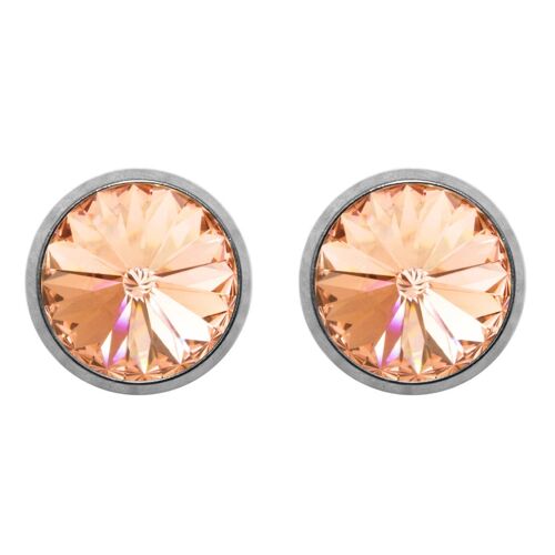 Titanohrstecker Laura mit Premium Crystal von Soul Collection in Light Peach