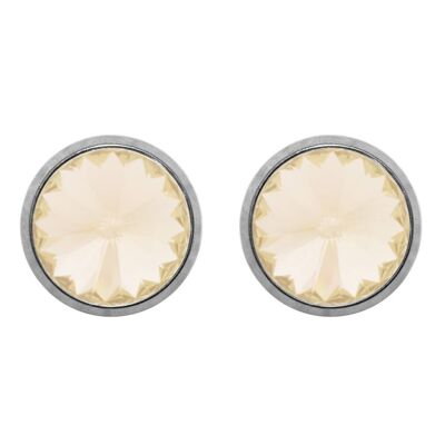 Laura Titanium Stud Earrings with Premium Crystal from Soul Collection in Crystal Golden Shadow
