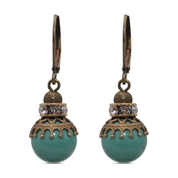 Boucles d'oreilles Penelope avec cristal de qualité supérieure de la collection Soul en jade