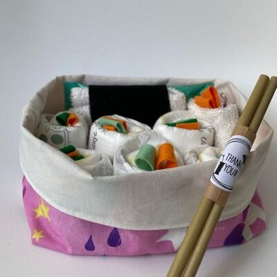 Sushi diaper basket - baby shower gift - sushi box - diaper cake - mum to be - Unicorn