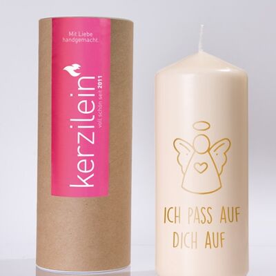 Flamme, gold, SCHUTZENGEL - ICH PASS AUF DICH AUF