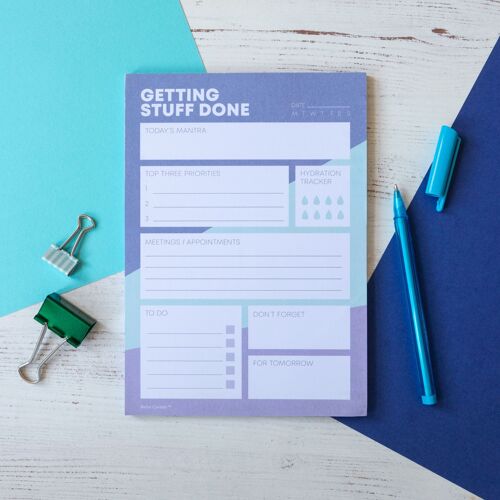 Getting Stuff Done Daily Planner | A5 To Do List | Wellness planner