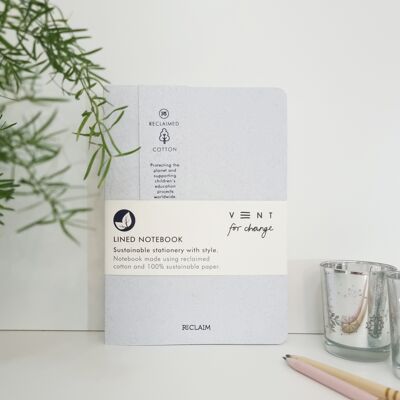 Carnet A5 RECLAIM – Coton Blanc