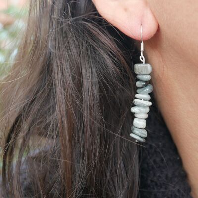 Boucles d'oreilles pendantes en Tourmaline