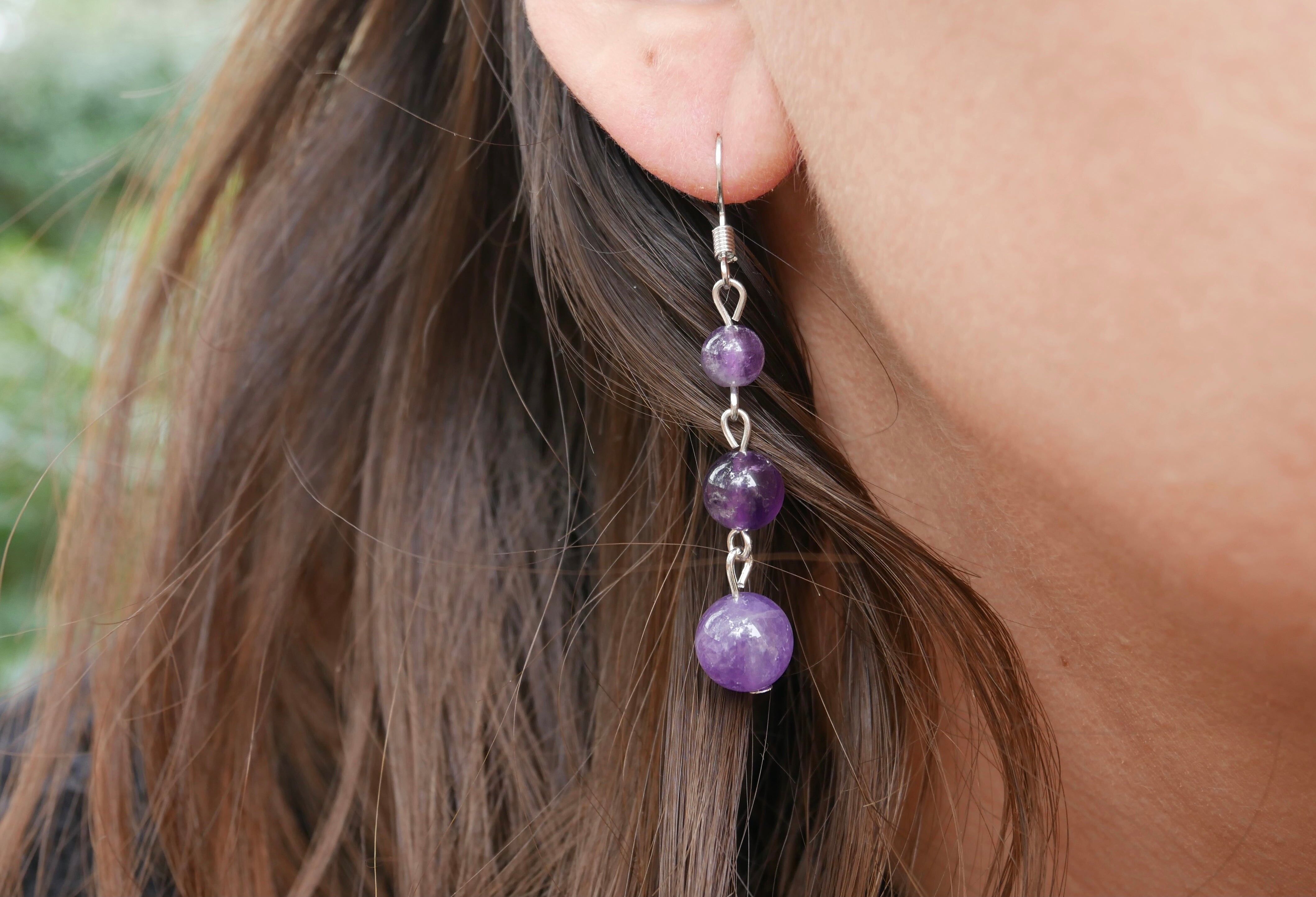Natural Amethyst Rough Gemstone Earrings 18K Gold Plating Over Brass Natural  Gemstone Earrings Purple Earrings, Amethyst Earrings Gold - Etsy