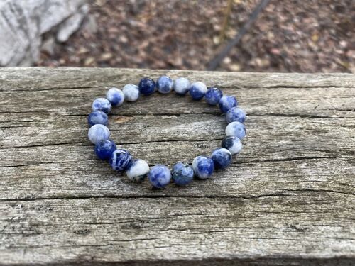 Bracelet élastique de Lithothérapie en Sodalite