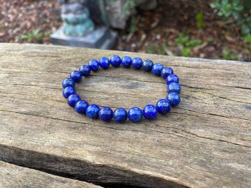 Bracelet élastique de Lithothérapie en Lapis Lazuli naturel - Perles de 8mm