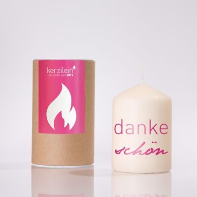 Flämmchen "Danke Schön" pink