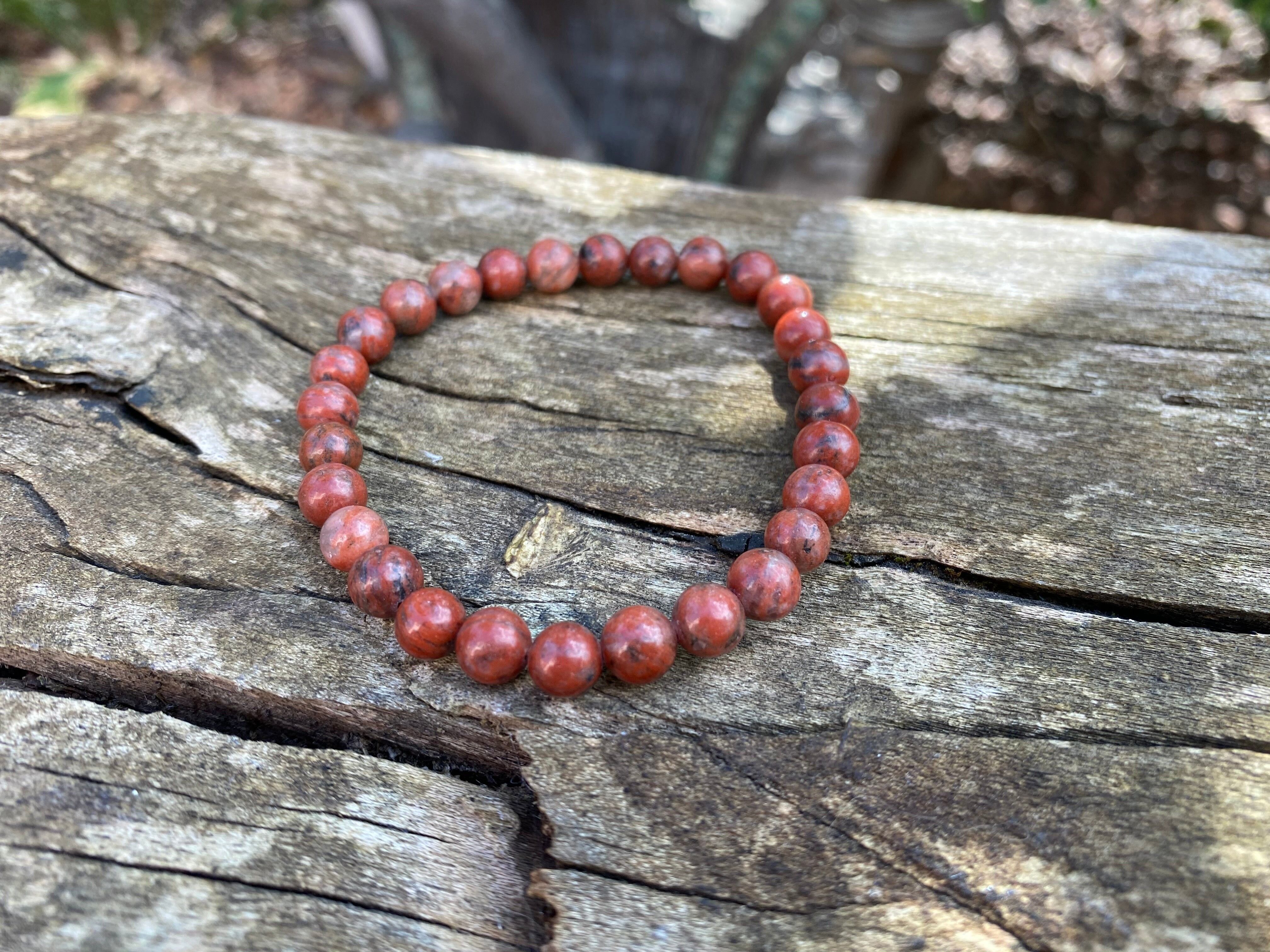 Red Jasper Chip Stone Bracelet