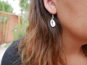 Boucles d'oreilles pendantes en coquillage cauri 4