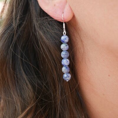 Natural Sodalite dangling earrings