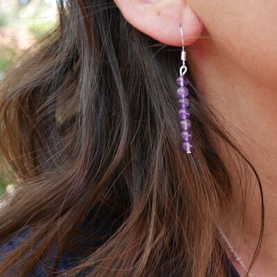 Amethyst dangling earrings