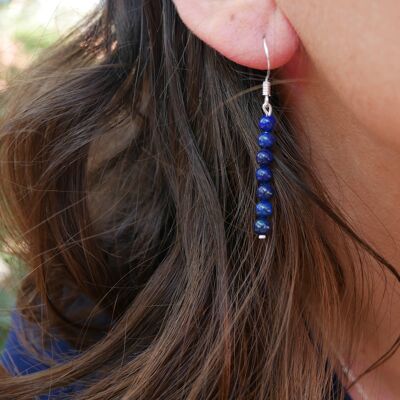 Boucles d'oreilles pendantes en Lapis Lazuli