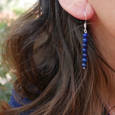 Boucles d'oreilles pendantes en Lapis Lazuli