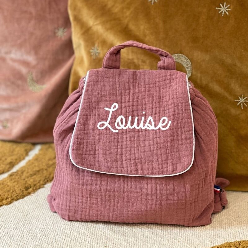 Buy wholesale Backpack in double cotton gauze old pink