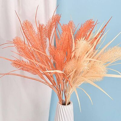 Artificiale 5 forchette Reed Grass Flower-Dog Tail Vaso di fiori per decorazioni per la casa, matrimoni