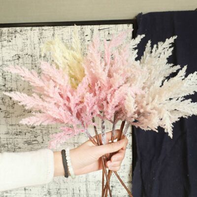 Künstliche Luo-Braut-Blume – Plastiksimulation mit weicher Gummi-Vase-Blume-52,5 cm
