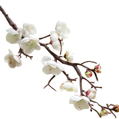 Flores de flor de cerezo de simulación de plástico de seda artificial
