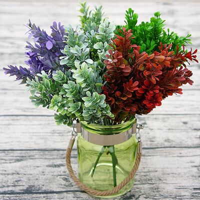 Artificial Single Stem 7-Stalked Bean Grass Flower Plastic Grass Plant Fake Leaf